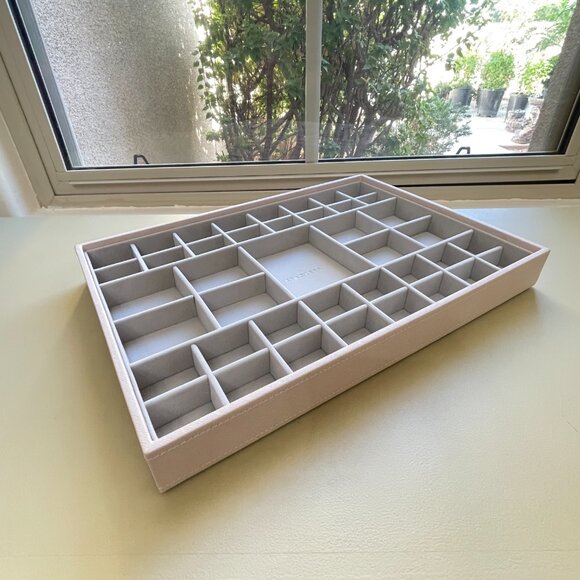 Stackers Jewelry 41 Section Tray Blush Rose Gold Gray Supersize Organizer Mint! - Picture 10 of 11